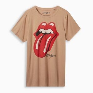 NWT Torrid Classic Crew Tee - Cotton Rolling Stones Taupe